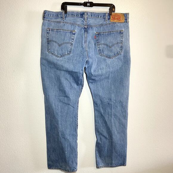 Levi's 501 Original Fit 100% Cotton Non-Stretch Button Fly Stone Wash 44" x 32" - Picture 5 of 5